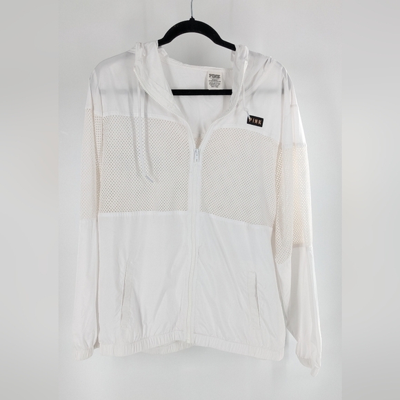 Victoria Secret Pink white light jacket Size M/L - Picture 2 of 4